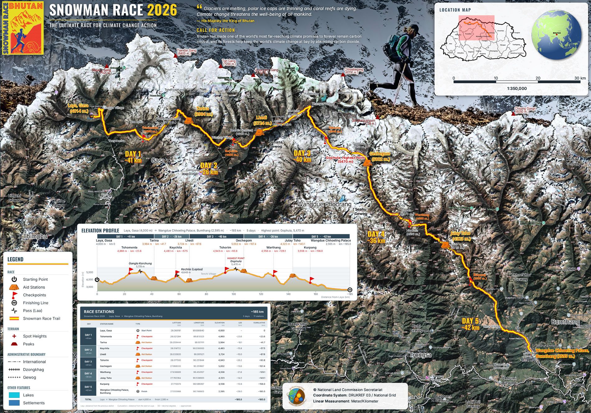 2026 Snowman Race Course Map.
